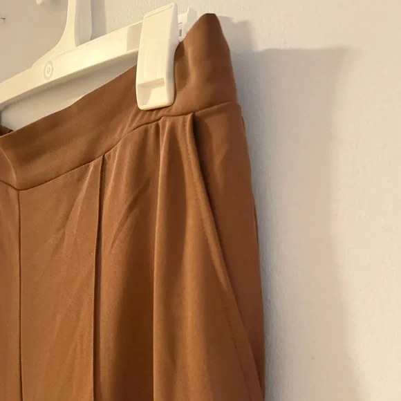 Brown Wide-Leg Women's Pants - Picture 4 of 5